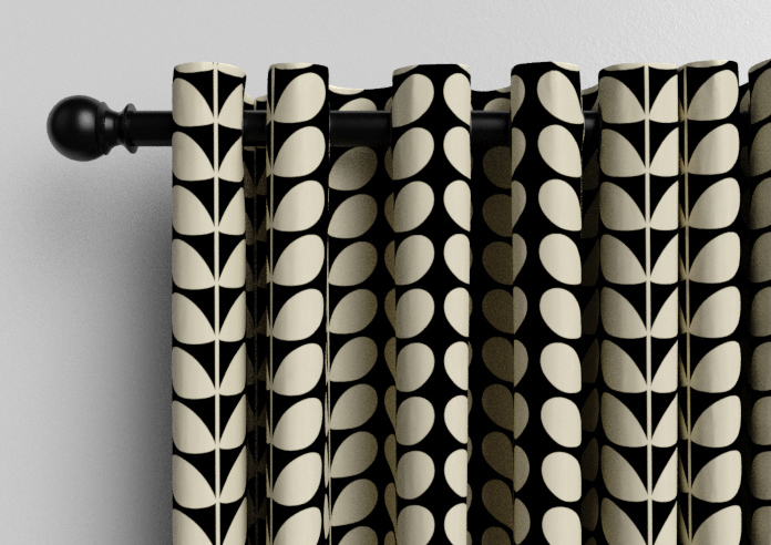 Orla Kiely Solid Stem, Black - Made to Measure Curtains - Image 12